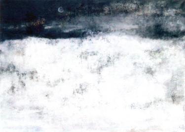Peinture intitulée "Neige au clair de l…" par Violette Barth Spiecker, Œuvre d'art originale, Acrylique Monté sur Châssis en…