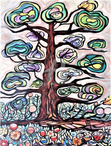 ""arbre-de-rève"   O…" başlıklı Tablo Viva tarafından, Orijinal sanat, Petrol