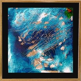 Painting titled "Azur_2" by Violine Création, Original Artwork