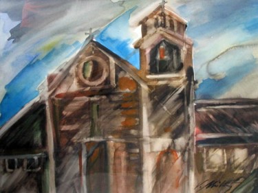 Painting titled "Church" by Viorela, Original Artwork