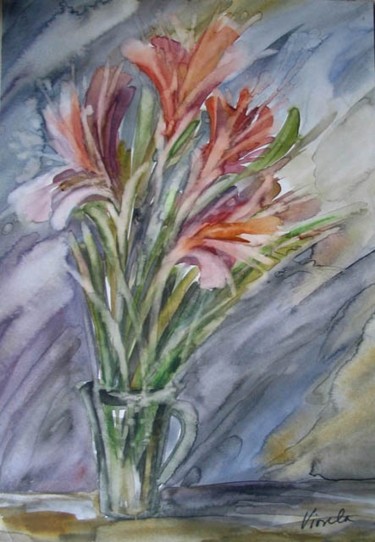 Painting titled "Lily" by Viorela, Original Artwork