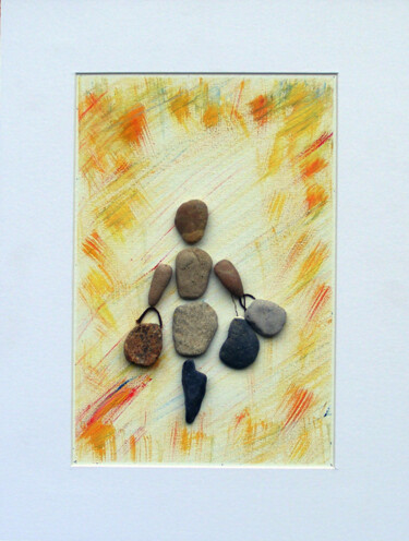 Composition of sea stones. Autumn shopping day Design titled "Composition of sea…" by Ludmila Ivanova, Original Artwork, Acrylic
