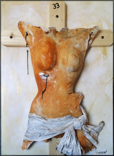 Sculpture titled "L'y croix" by Virginie Dahuron, Original Artwork