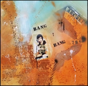 Painting titled "Bang bang" by Virginie Dahuron, Original Artwork, Acrylic