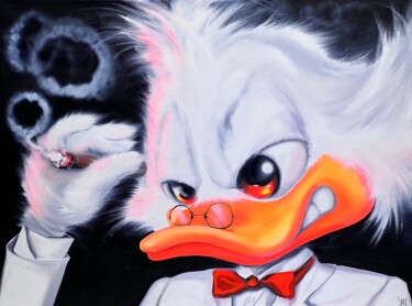 Peinture intitulée "Scrooge McDuck Scar…" par Viqa Badion, Œuvre d'art originale, Huile