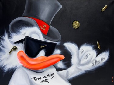Painting titled "Scrooge McDuck Cool…" by Viqa Badion, Original Artwork, Oil