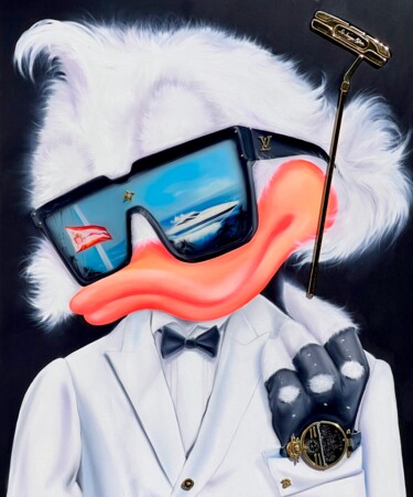 Peinture intitulée "Scrooge McDuck is v…" par Viqa Badion, Œuvre d'art originale, Huile