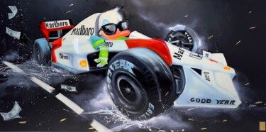 Painting titled "Formula 1 Donald Du…" by Viqa Badion, Original Artwork, Acrylic