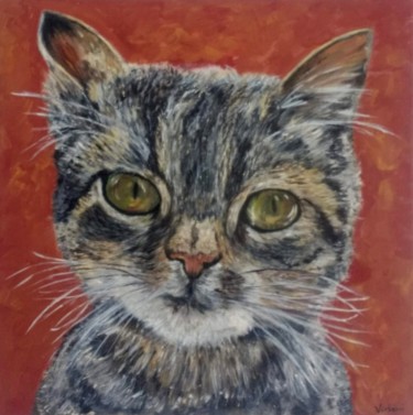 Pittura intitolato "gato" da Virberri, Opera d'arte originale, Olio