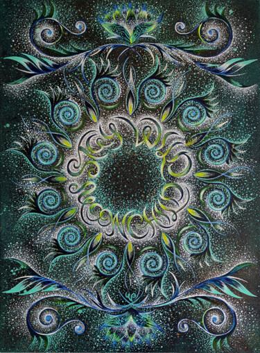 Картина под названием ""Stay Wild Moon Chi…" - Virael, Подлинное произведение искусства, Акрил Установлен на Деревянная рама…