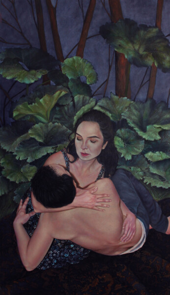 Malerei mit dem Titel "Heart’s content" von Vira Yakymchuk, Original-Kunstwerk, Öl
