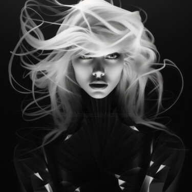 Digitale Kunst getiteld "Scarlett" door Virgil Quinn, Origineel Kunstwerk, AI gegenereerde afbeelding