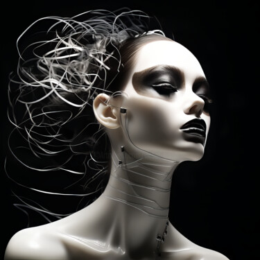 「Sirona」というタイトルのデジタルアーツ Virgil Quinnによって, オリジナルのアートワーク, AI生成画像