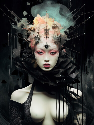 Цифровое искусство под названием "Neo Kyoto #3" - Virgil Quinn, Подлинное произведение искусства, Изображение, сгенерированн…