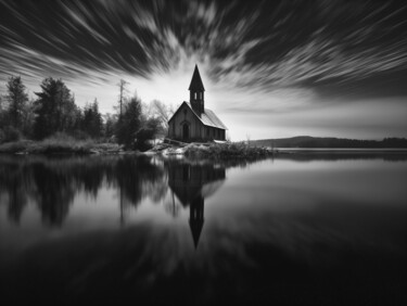 Arts numériques intitulée "Church time" par Virgil Quinn, Œuvre d'art originale, Photographie manipulée