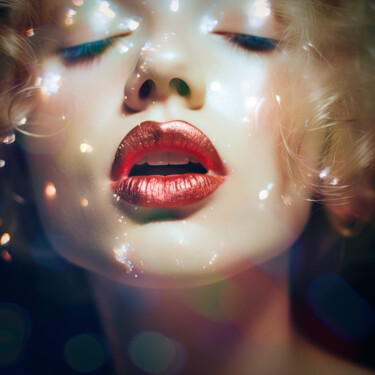Digitale Kunst mit dem Titel "KISS #9" von Virgil Quinn, Original-Kunstwerk, Manipulierte Fotografie