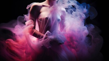 Digitale Kunst getiteld "smokey #1" door Virgil Quinn, Origineel Kunstwerk, AI gegenereerde afbeelding