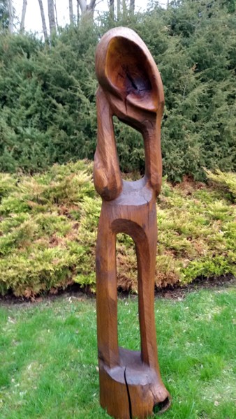 Sculpture titled "Reverie 1" by Virgilijus Vaiciunas, Original Artwork, Wood