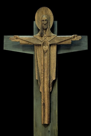 Skulptur mit dem Titel "Resurrection 1" von Virgilijus Vaiciunas, Original-Kunstwerk, Holz