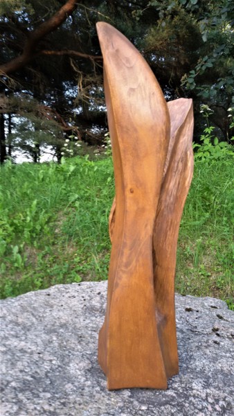 Bird Sculpture titled "Bird" by Virgilijus Vaiciunas, Original Art, Wood