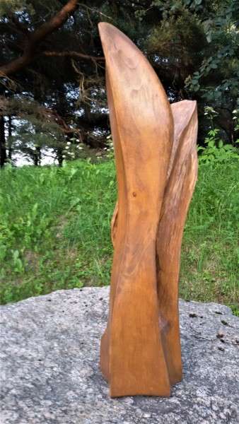 Scultura intitolato "Bird" da Virgilijus Vaiciunas, Opera d'arte originale, Legno