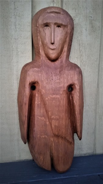 Sculpture intitulée "Amulet 3" par Virgilijus Vaiciunas, Œuvre d'art originale, Bois