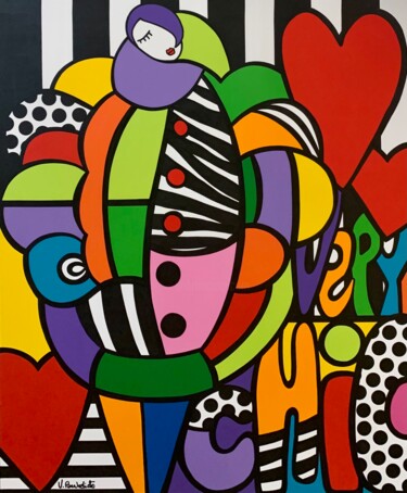Painting titled "Si chic" by Virginia Benedicto, Original Artwork, Acrylic
