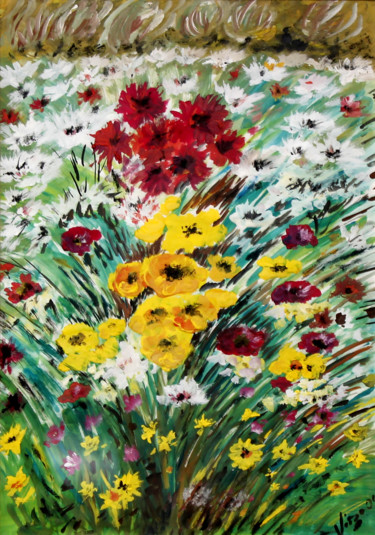 Pittura intitolato "fiori-di-campo.jpg" da Virginia Iarocci, Opera d'arte originale