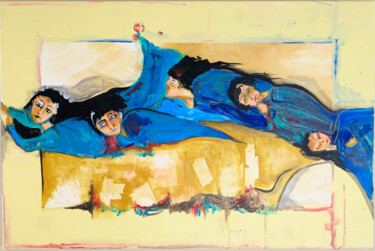 Malerei mit dem Titel "Dreaming" von Virginia Viera, Original-Kunstwerk, Öl Auf Keilrahmen aus Holz montiert