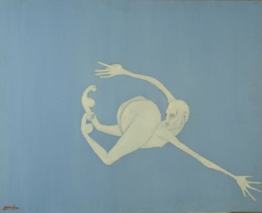 Pintura titulada "Yo, en el aire" por Virginia Erena, Obra de arte original