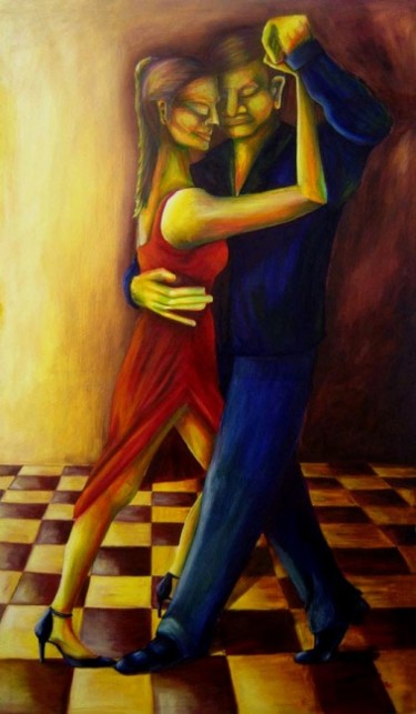 Pintura titulada "Tango" por Virginia Palomeque, Obra de arte original, Oleo