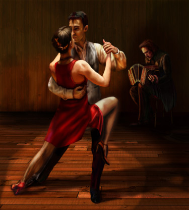 Arte digital titulada "Tango" por Virginia Palomeque, Obra de arte original, Pintura Digital