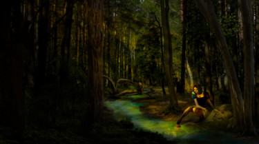 Arte digital titulada "Snow White" por Virginia Palomeque, Obra de arte original, Pintura Digital