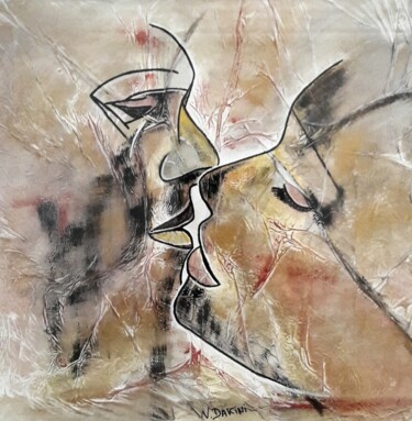 Картина под названием "imagine" - Virginie Dakini, Подлинное произведение искусства, Масло