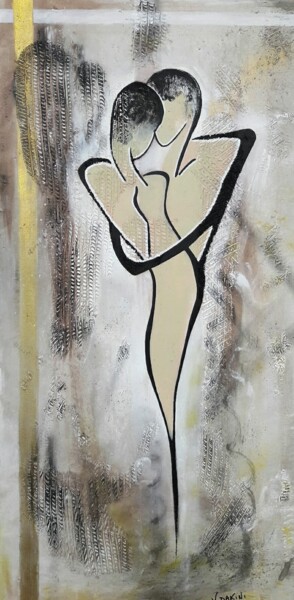Painting titled "Passion" by Virginie Dakini, Original Artwork, Acrylic