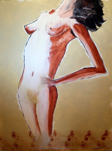 Peinture intitulée "Grain de folie" par Virginie Dakini, Œuvre d'art originale, Acrylique