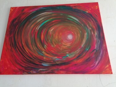 Painting titled "Vortex multivers co…" by Virginie Darmagnac, Original Artwork, Acrylic Mounted on Wood Stretcher frame