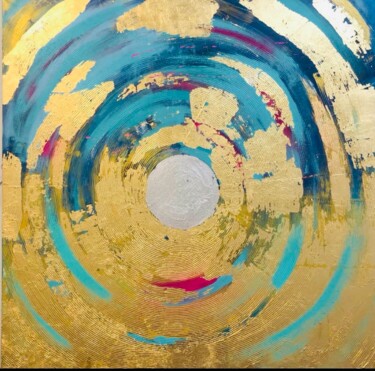 Peinture intitulée "yin/yang" par Virginie Deluzet, Œuvre d'art originale, Acrylique