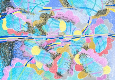 "Reflets du lac" başlıklı Resim Virginie Dorseuil tarafından, Orijinal sanat, Işaretleyici