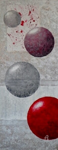 Peinture intitulée "Vol de bulles" par Virginie Etignard, Œuvre d'art originale, Acrylique