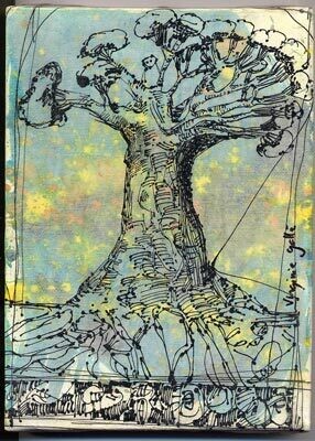 Peinture intitulée "Baobab encre 2 2006" par Virginie Gallé, Œuvre d'art originale, Huile
