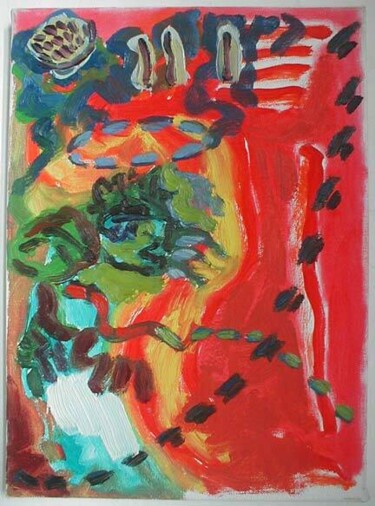 Peinture intitulée "Blaaaaaaaaa 1" par Virginie Gallé, Œuvre d'art originale, Huile