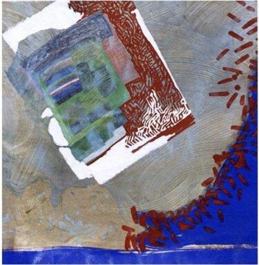 Peinture intitulée "Bleu n°5" par Virginie Gallé, Œuvre d'art originale, Huile