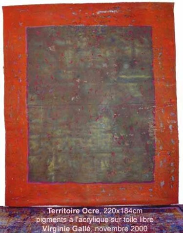 Peinture intitulée "Territoire Ocre" par Virginie Gallé, Œuvre d'art originale, Huile