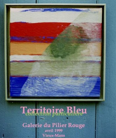 Peinture intitulée "Territoire Bleu" par Virginie Gallé, Œuvre d'art originale