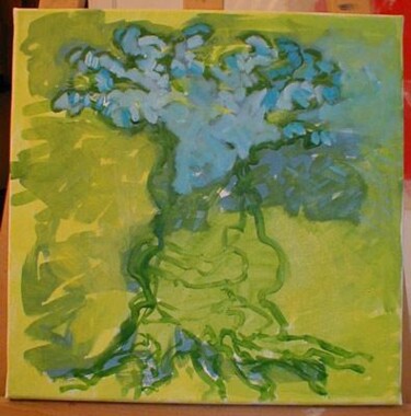 Peinture intitulée "Baobab Premier (en…" par Virginie Gallé, Œuvre d'art originale, Huile