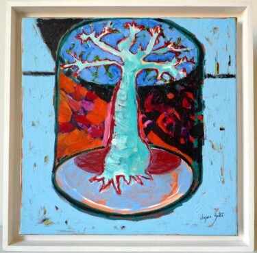 Peinture intitulée "Baobab à l'envers" par Virginie Gallé, Œuvre d'art originale