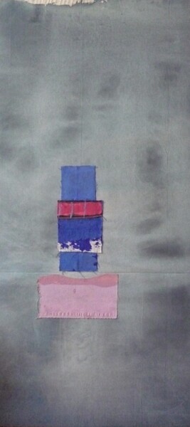 Peinture intitulée "Gris-bleu n°2" par Virginie Gallé, Œuvre d'art originale, Huile