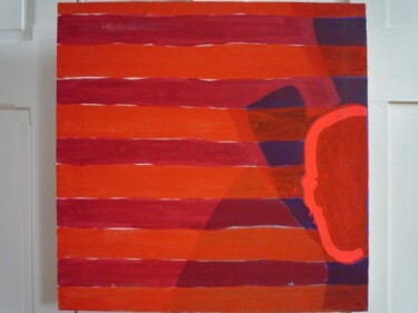 Peinture intitulée "Portrait Rouge Y" par Virginie Gallé, Œuvre d'art originale, Huile