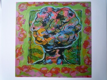 Peinture intitulée "Fleur arboricole" par Virginie Gallé, Œuvre d'art originale, Huile